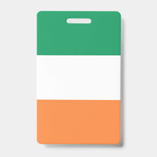 Badge Drapeau national d'Irlande, norme irlandaise, bann