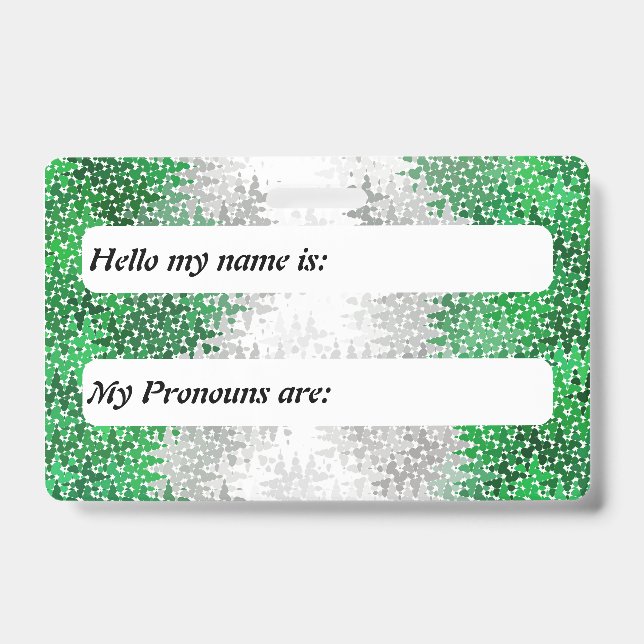 Badge Drapeau Personnalisable Grayromantic Pride Boho (Avant)
