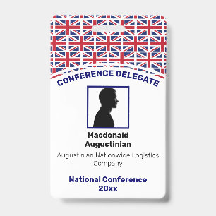 Badge DRAPEAU ROYAUME-UNI UNION JACK Logo personnalisé P