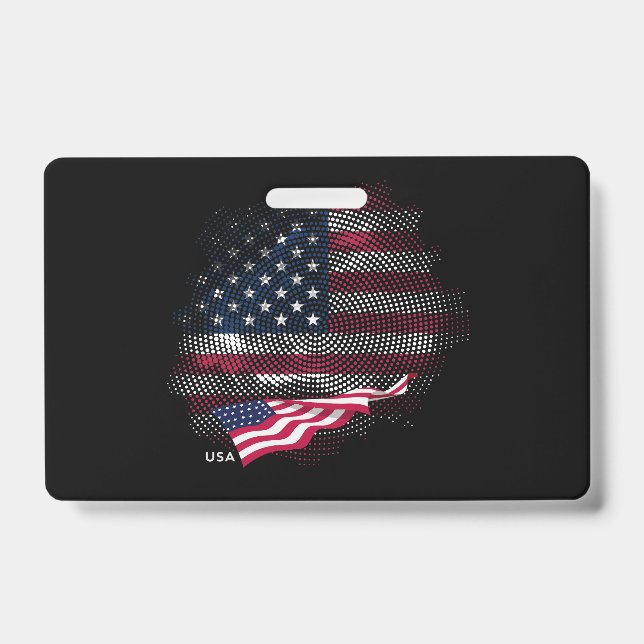 Badge Drapeau USA (Avant)