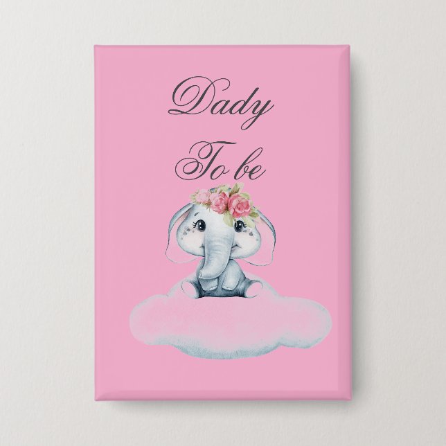 Badge Dreamy Days avec Rosie l'éléphant. (Recto)