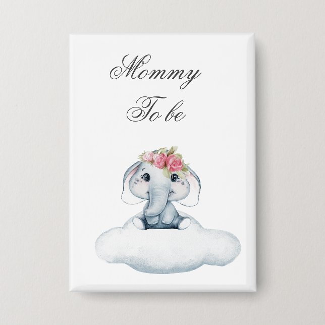 Badge Dreamy Days avec Rosie l'éléphant. (Recto)