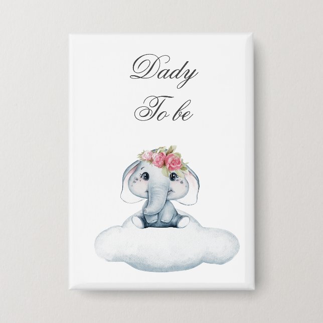 Badge Dreamy Days avec Rosie l'éléphant. (Recto)