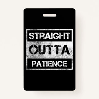 Badge Droit Extérieur Patience Drôle 8