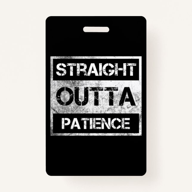 Badge Droit Extérieur Patience Drôle 8 (Devant)