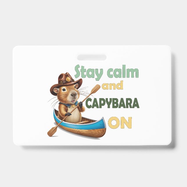 Badge drôle de capybara, cadeau, mignon capybara, ne pas (Avant)
