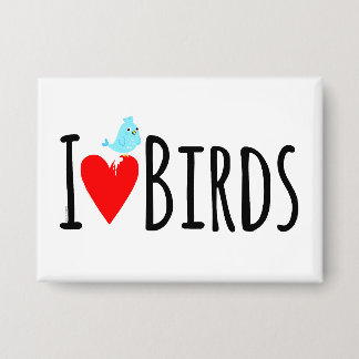 Badge  Drôle J'adore les oiseaux 