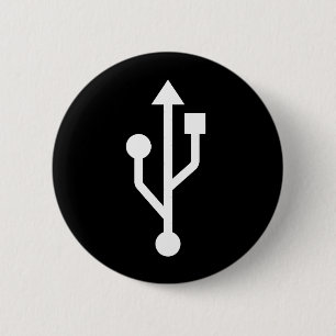 badge du bouton geek du logo USB