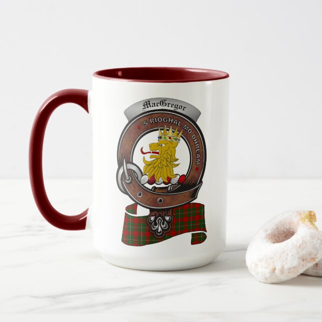 Badge du clan MacGregor Combo 15oz Mug (Avec donut)