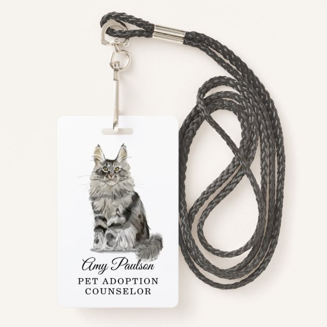 Badge du conseiller en adoption des animaux de com (Devant avec lanière)