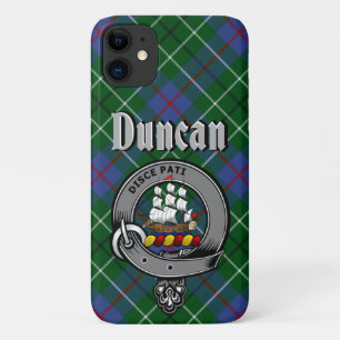 Badge Duncan Clan et étui téléphonique Tartan