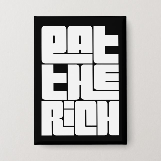 Badge Eat the Rich - Funny Socialist  (Recto)