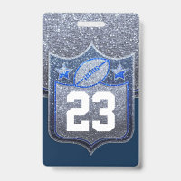 École de Parties scintillant Blue & Silver Footbal