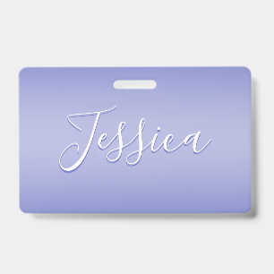 Badge Écriture cursive éditable   Violet blanc et violet
