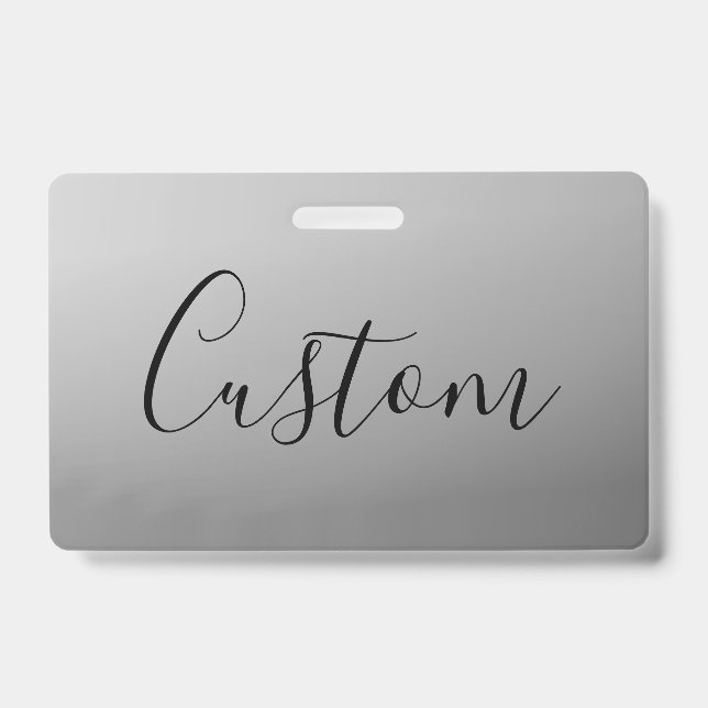 Badge Écriture de texte noir éditable de script moderne  (Avant)