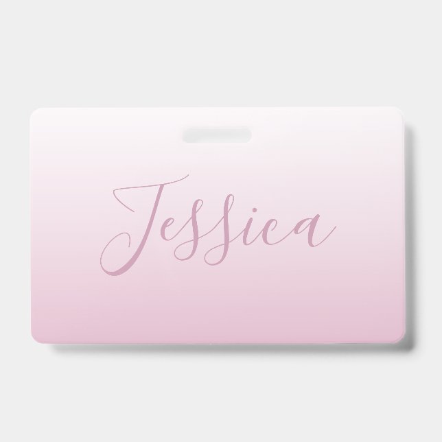 Badge Écriture élégante & ombre rose (toute couleur) mod (Avant)