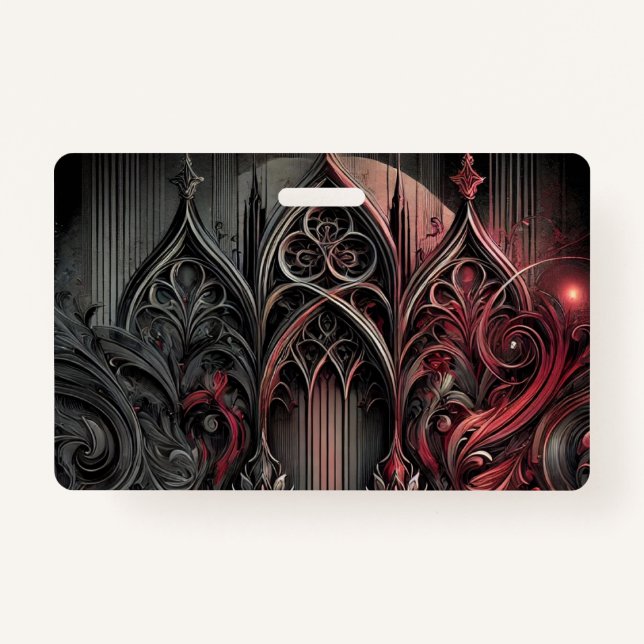 Badge Élégance gothique Insigne de nom (Devant)