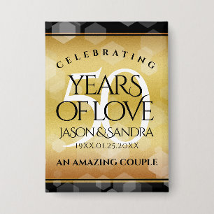 Badge Élégant 50e anniversaire de Mariage d'or