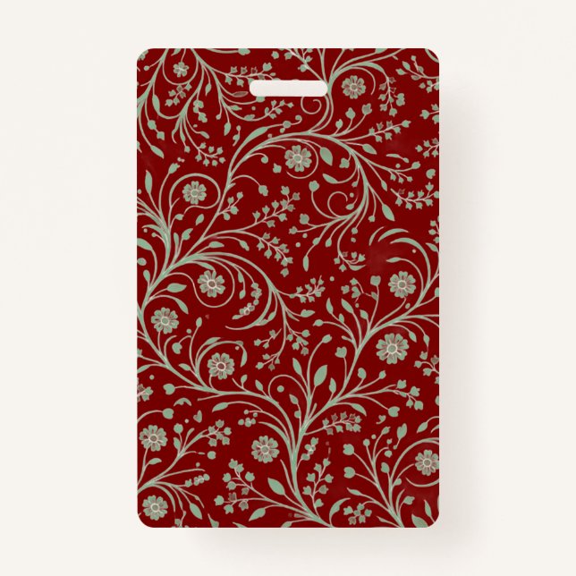 Badge Elegant Botanical Floral Pattern – Minimal Nature  (Devant)