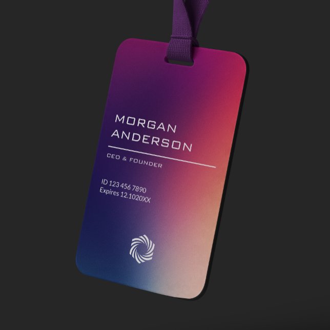 Badge Élégant dégradé de couleurs ombré professionnel mo (Créateur téléchargé)