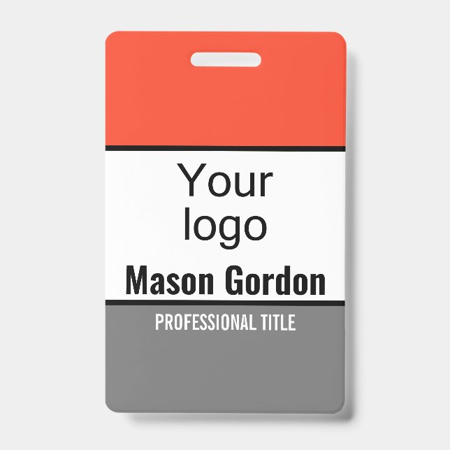 Badge élégant et minimaliste (Avant)