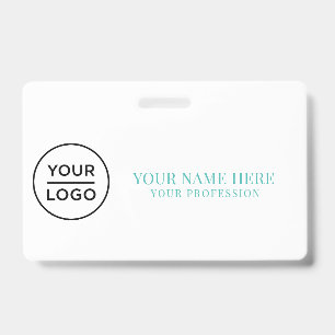 Badge Élégant logo personnalisé employé simple
