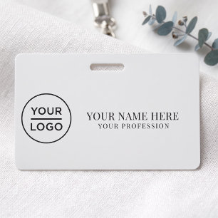 Badge Élégant logo personnalisé employé simple