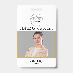 Badge Elegant Real Estate logo personnalisé or