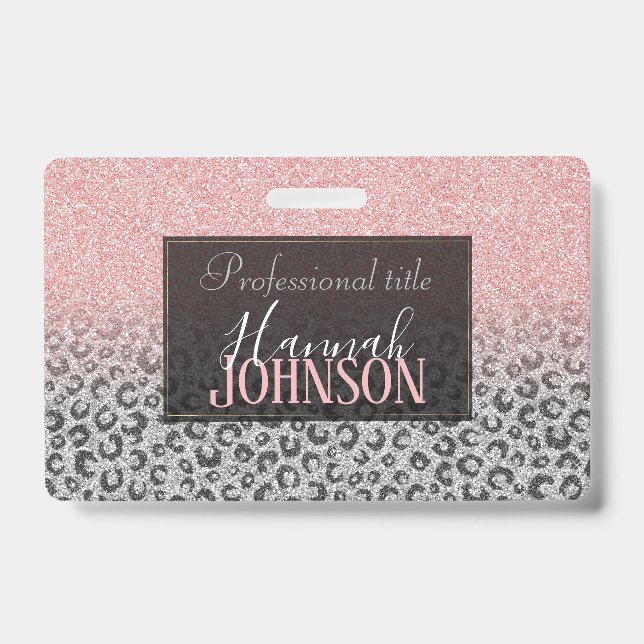 Badge Élégant Rose Gold Parties scintillant Empreinte de (Avant)