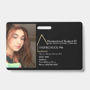 Badge Élégantes cartes d'identité scolaires pour l'ensei