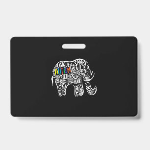 Badge Éléphant de la sensibilisation à l'autisme