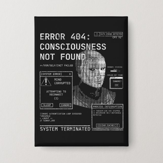 Badge Éliminé - Desgin Techno-Brutalist Streetwear (Recto)