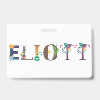 Badge ELIOTT Prénom Élégant Brodé