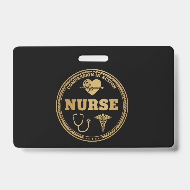 Badge Emblème de l'infirmière professionnelle | La compa (Avant)