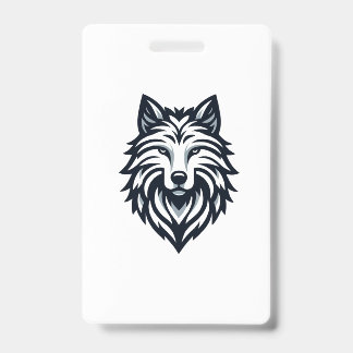 Badge Emblème du loup solitaire
