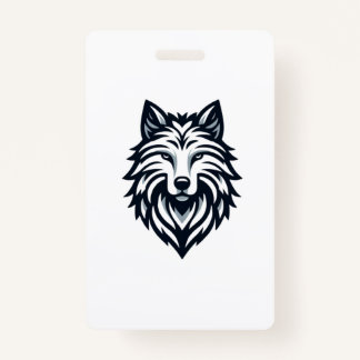 Badge Emblème du loup solitaire