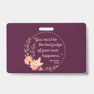Badge Emma de Jane Austen Citation I - Style Mignon