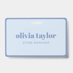 Badge Employé Affaires Violet Bleu Personnel Migno