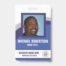 Badge employé avec photo personnalisée