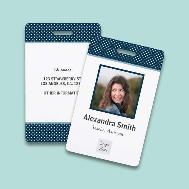 Badge Employé bleu de la marine moderne (Créateur téléchargé)