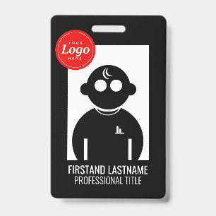 Badge employé codé QR V2 noir