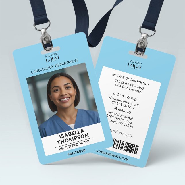 Badge Employé de l'hôpital Médicale docteur Sky Blue Pho (Créateur téléchargé)