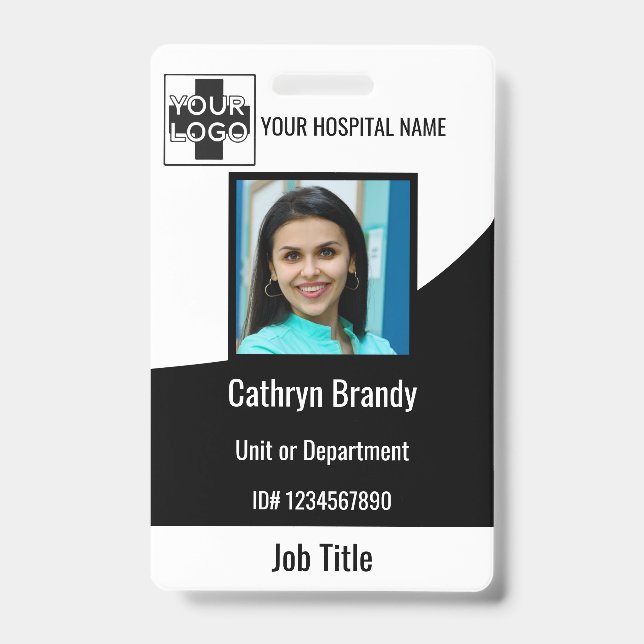 Badge Employé de l'hôpital ou de la clinique personnalis (Avant)