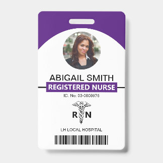 Badge Employé de l'hôpital RN modèle photo