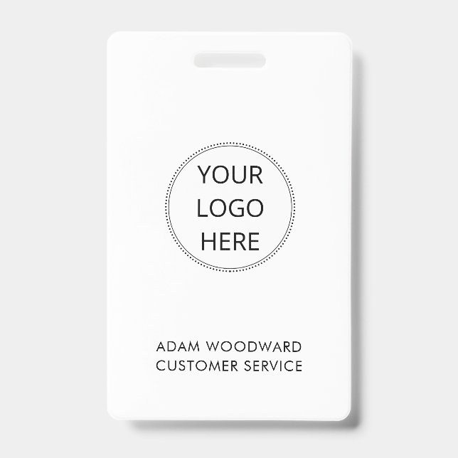 Badge employé de personnel d'entreprise à logo per (Avant)