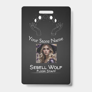 Badge Employé de Phase de Lune à Dégradé