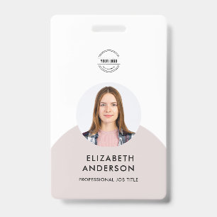 Badge Employé d'entreprise minimaliste personnalisé