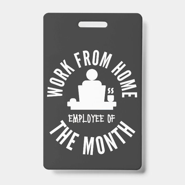 Badge Employé du mois travaillant à domicile (Avant)
