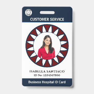 Badge Employé du service clientèle Photo Entreprise Pers