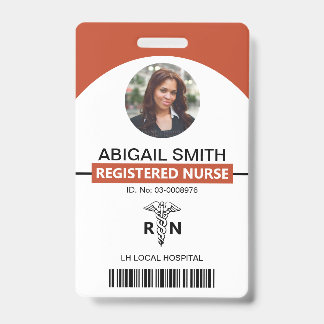Badge employé infirmière diplômée hôpital caducée photo 
